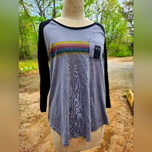 Whovian Doctor Who her universe long sleeve shirt with pocket, grey